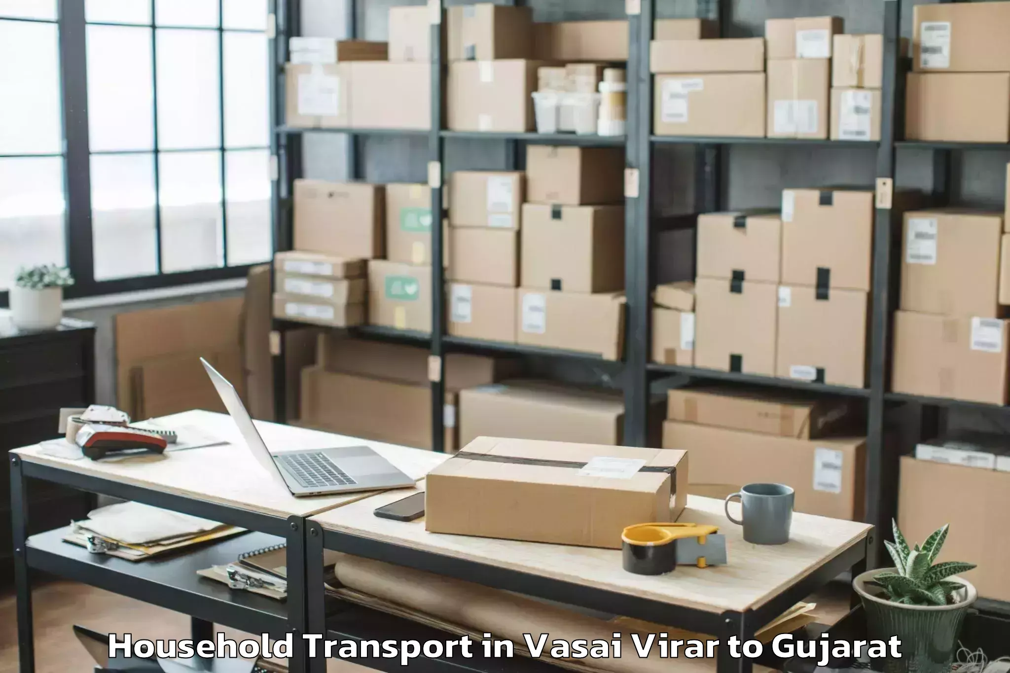 Book Vasai Virar to Kandla Household Transport Online